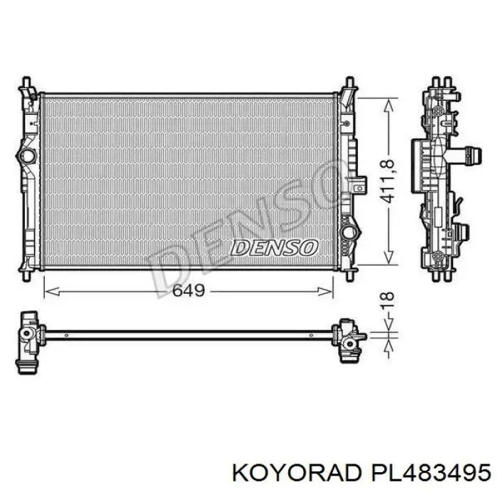 Do koszyka 1610017680 Peugeot/Citroen Chłodnica silnika
