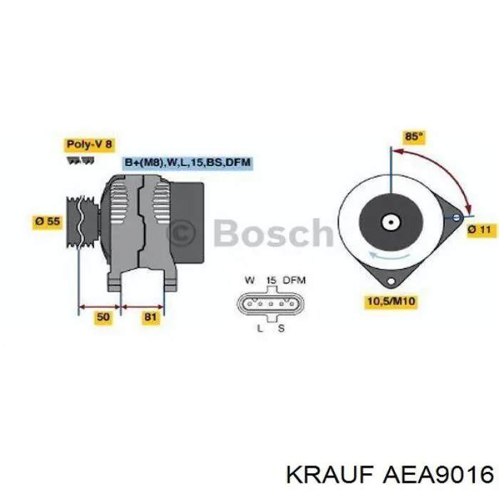 Do koszyka RM141 Mobiletron Mostek prostowniczy alternatora = Moster diodowy alternatora