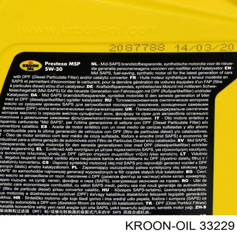 Olej do silnika Kroon OIL 33229 cena, od 71,98 USD