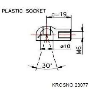 Amortyzator klapy bagażnika (3/5 drzwi-tylnych) 23077 Krosno