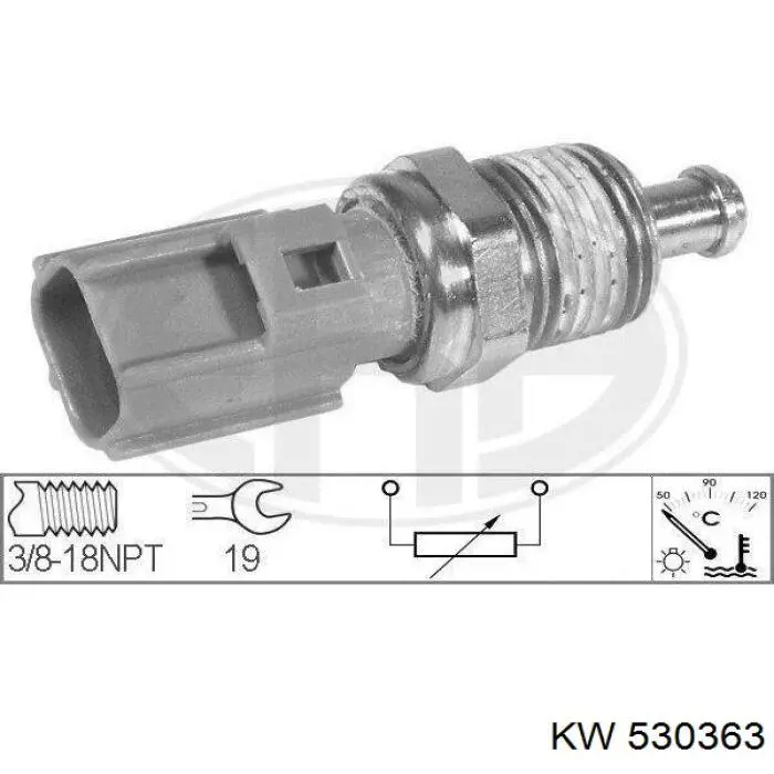 530 363 KW czujnik temperatury płynu chłodzącego