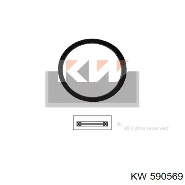 Do koszyka 590569 KW AUTOMOTIVE Uszczelka termostatu