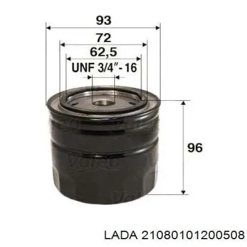 21080101200508 Lada filtr oleju