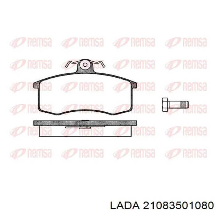 21083501080 Lada Klocki hamulcowe przednie tarczowe