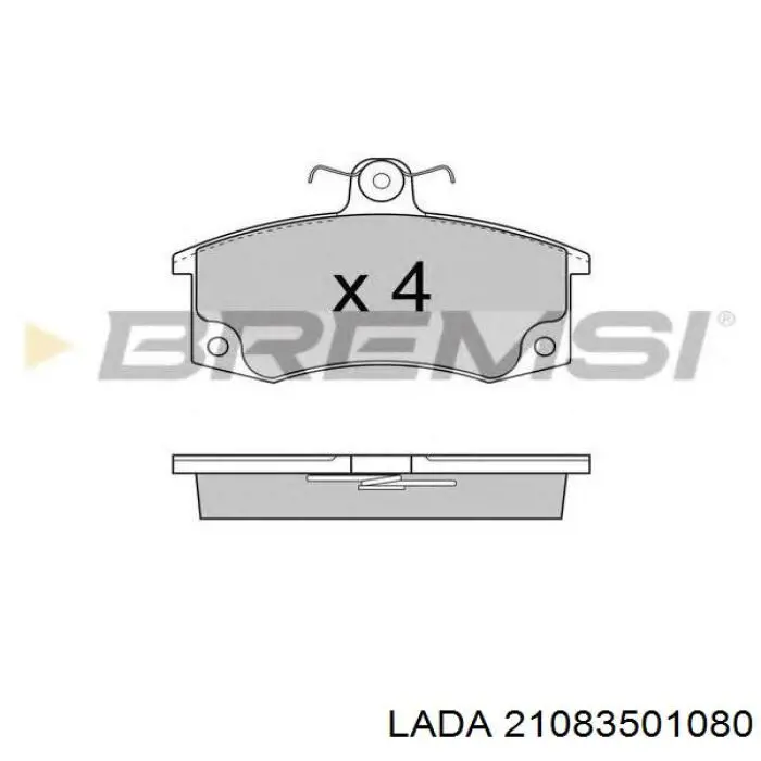 21083501080 Lada Klocki hamulcowe przednie tarczowe