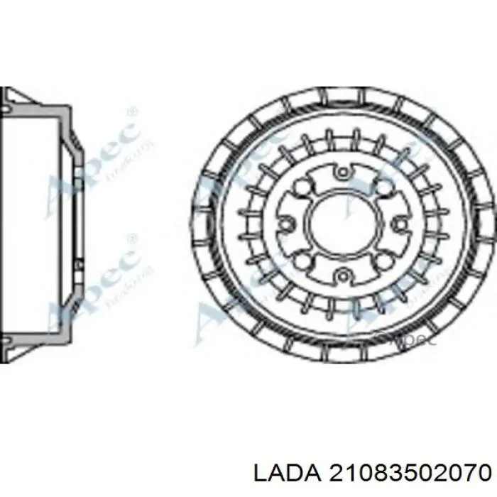 21083502070 Lada Bęben hamulcowy tylny