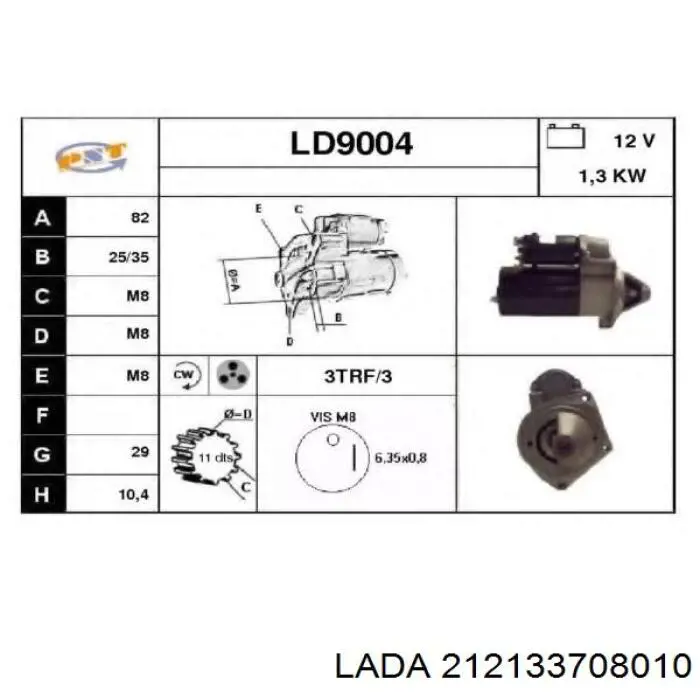 Do koszyka 212133708010 Lada Rozrusznik