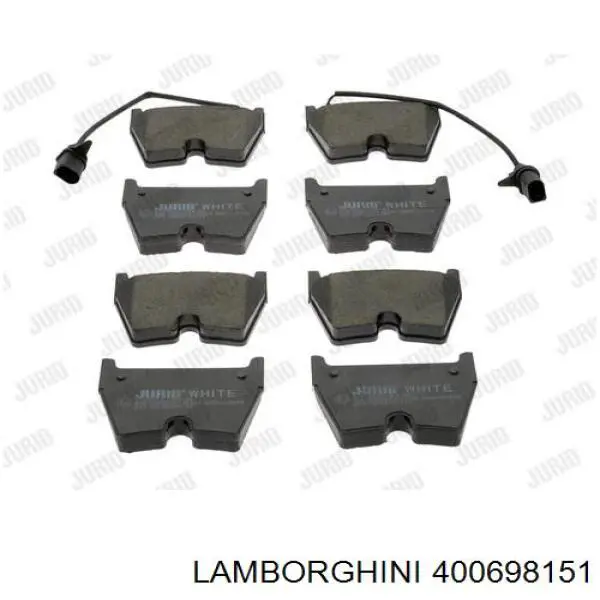 Klocki hamulcowe przednie tarczowe 400698151 Lamborghini