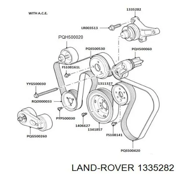 Wspornik podporowy sprzęgła wiskotycznego układu chłodzenia Land Rover 1335282 cena, od 121,79 USD