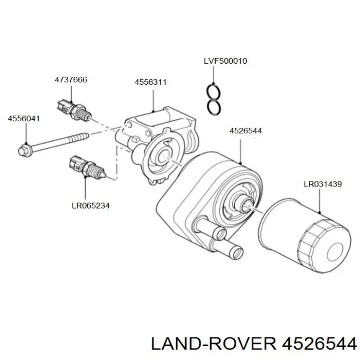 Chłodnica oleju Land Rover 4526544 cena, od 36,78 USD
