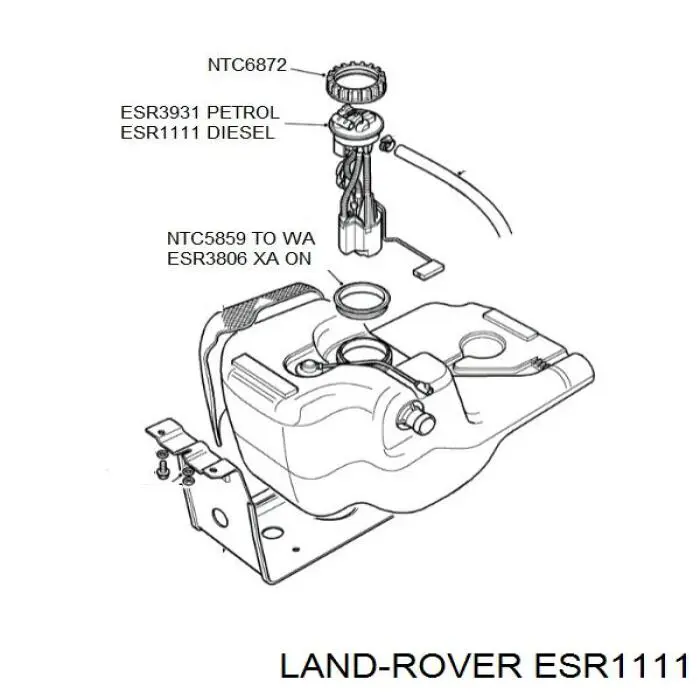 Moduł pompy paliwowej z czujnikiem poziomu paliwa Land Rover Range Rover II SUV (LP, P38A) (1994 - 2002) cena, od 72,11 USD