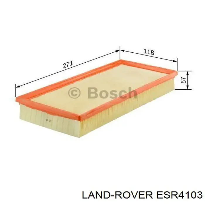 Do koszyka ESR4103 Land Rover Filtr powietrza