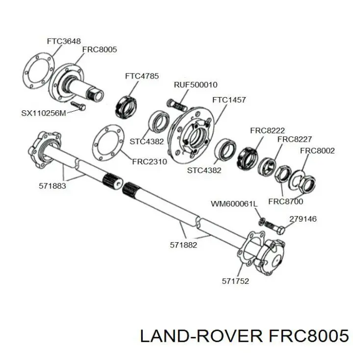 FRC8005 Land Rover Czop - zwrotnica tylna