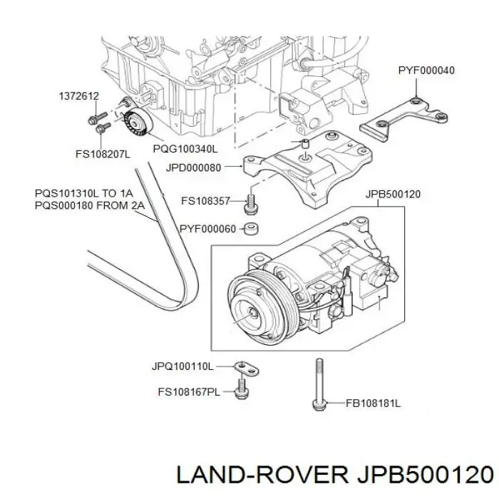 Sprężarka klimatyzacji Land Rover JPB500120 cena, od 233,79 USD