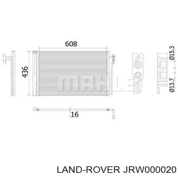 Do koszyka JRW000020 Land Rover Chłodnica klimatyzacji