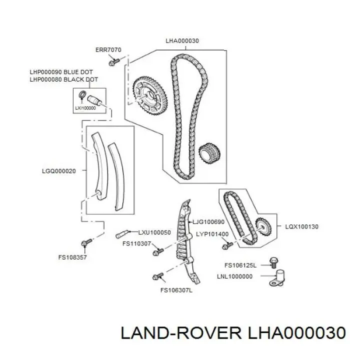LHA000030 Land Rover Łańcuch rozrządu