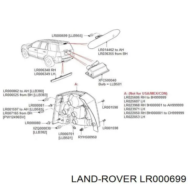 3519360 Ford Lusterko wsteczne lewe
