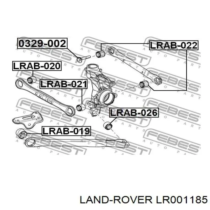 Silentblock czopu tylnego Land Rover LR001185 cena, od 19,41 USD