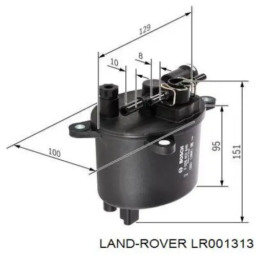 Filtr paliwa Land Rover LR001313 cena, od 42,78 USD