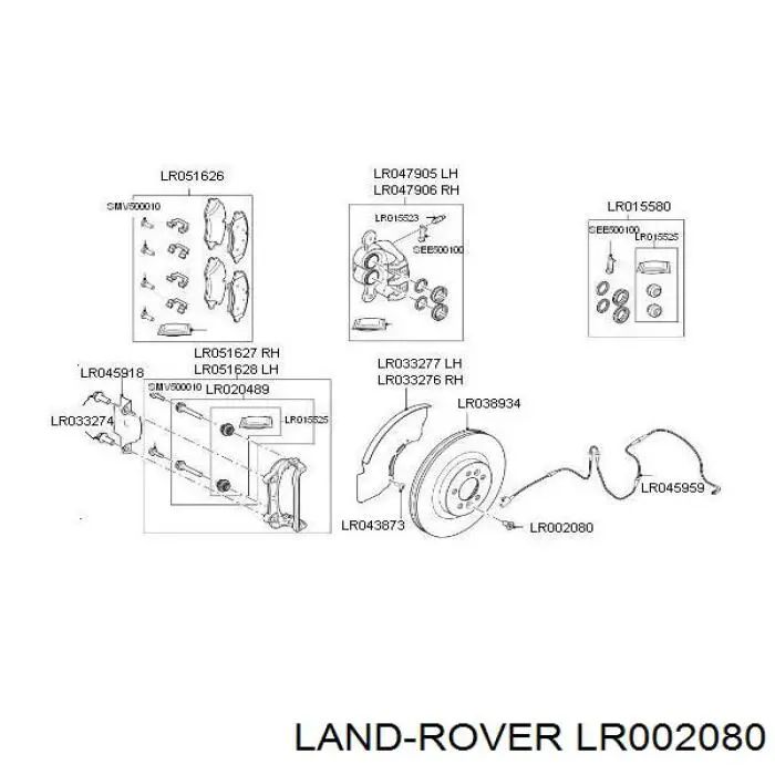  Land Rover LR002080 cena, od 5,18 USD