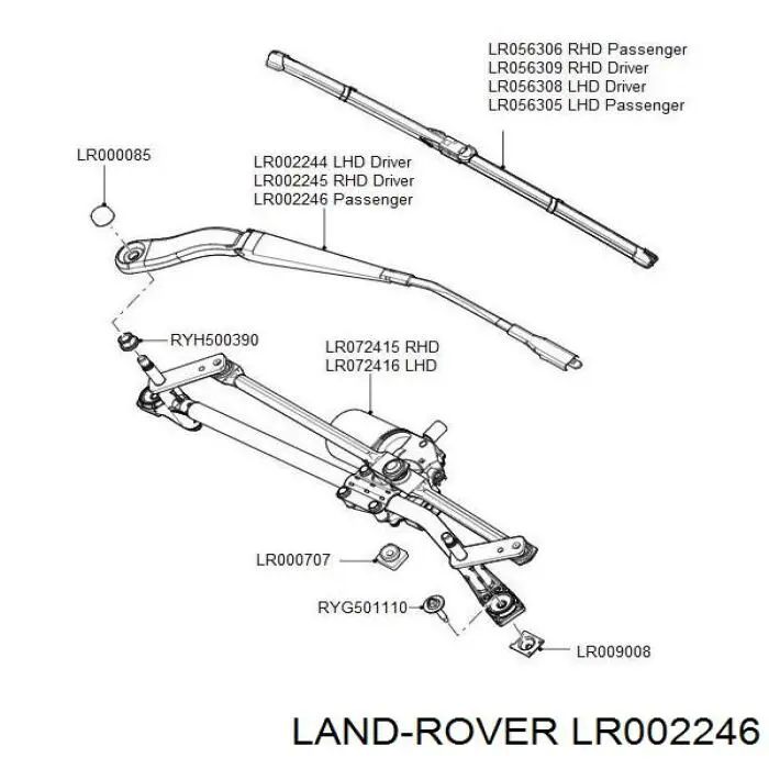 Ramię wycieraczki szyby przedniej Land Rover Freelander II SUV (L359) (2006 - 2014) cena, od 44,77 USD