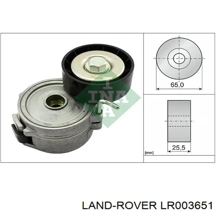 Do koszyka LR003651 Land Rover Napinacz paska napędowego