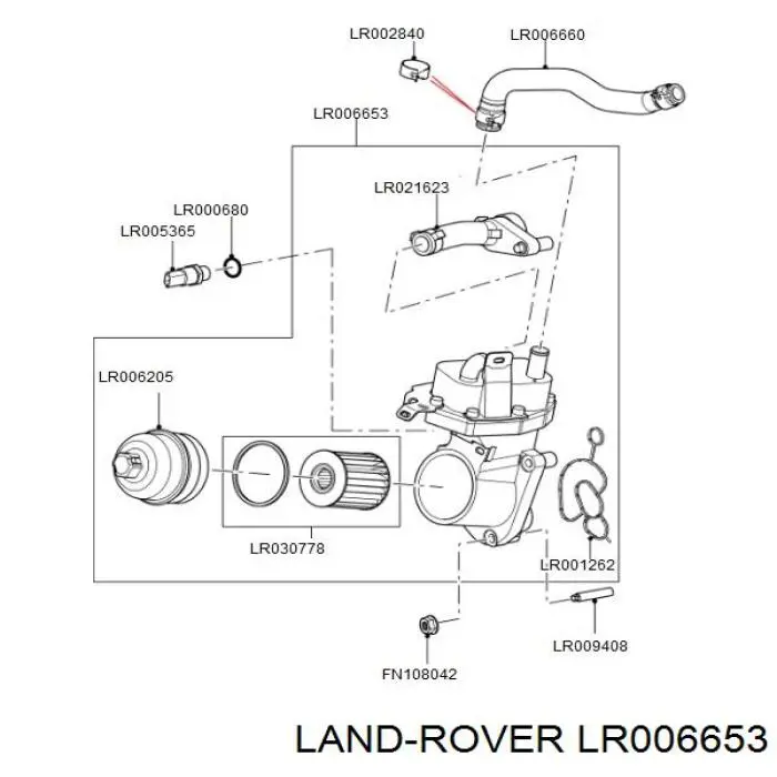 9682632980 Ford obudowa filtra oleju