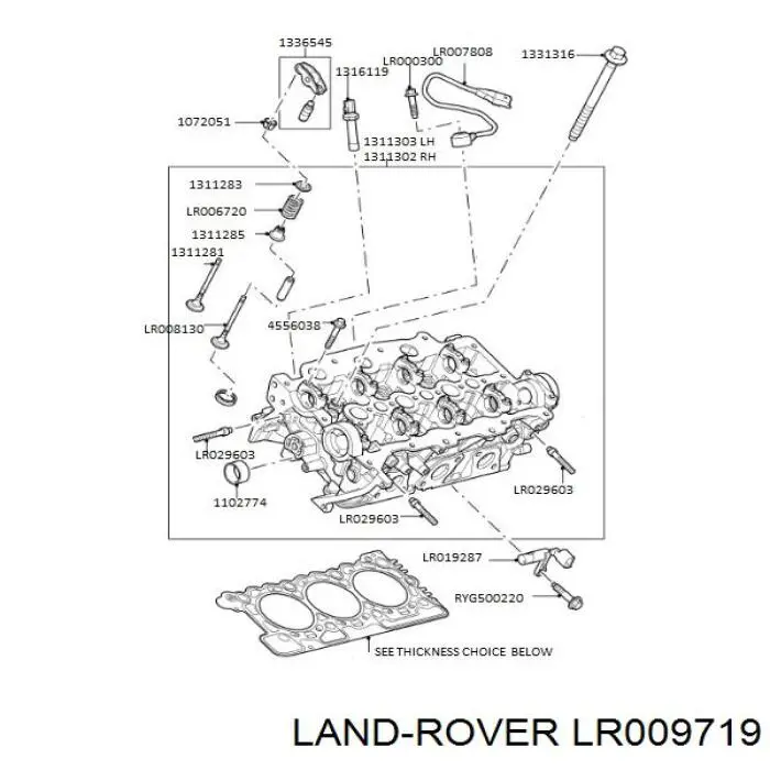 Uszczelka głowicy cylindrów Land Rover LR009719 cena, od 36,73 USD