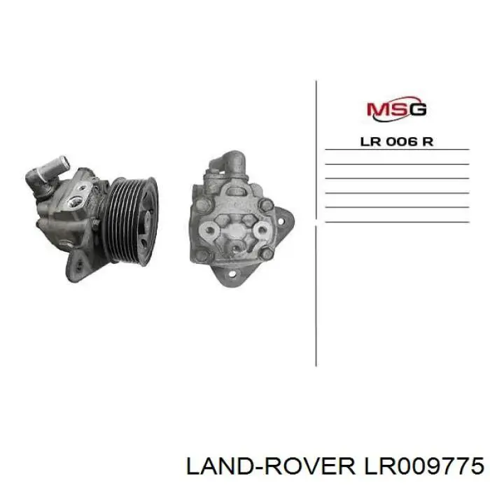 Do koszyka LR009775 Land Rover Pompa wspomagania hydraulicznego kierownicy