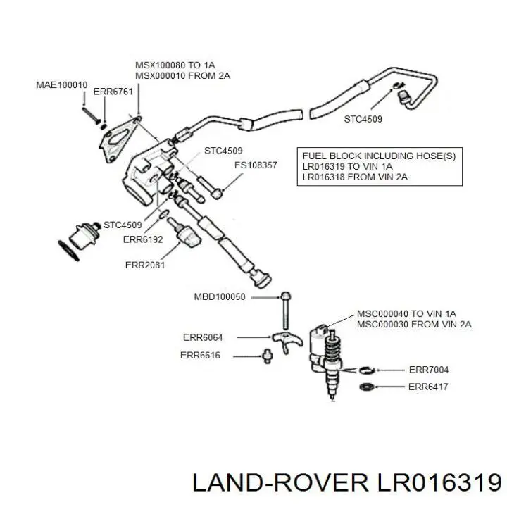 Do koszyka Regulator ciśnienia paliwa w listwie paliwowej Land Rover Discovery II LJ ,LT