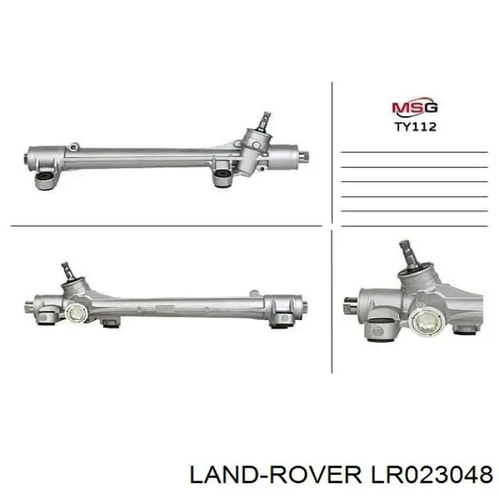 LR023048 Land Rover Listwa kierownicza (maglownica)