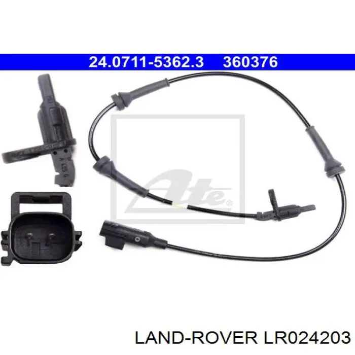 Do koszyka LR024203 Land Rover Czujnik ABS tylny
