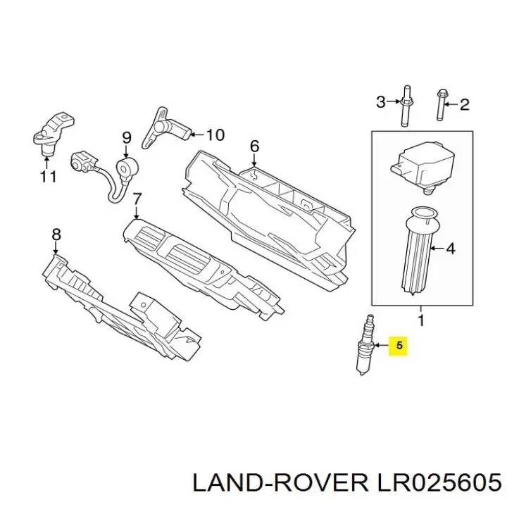 LR025605 Land Rover Świeca zapłonowa