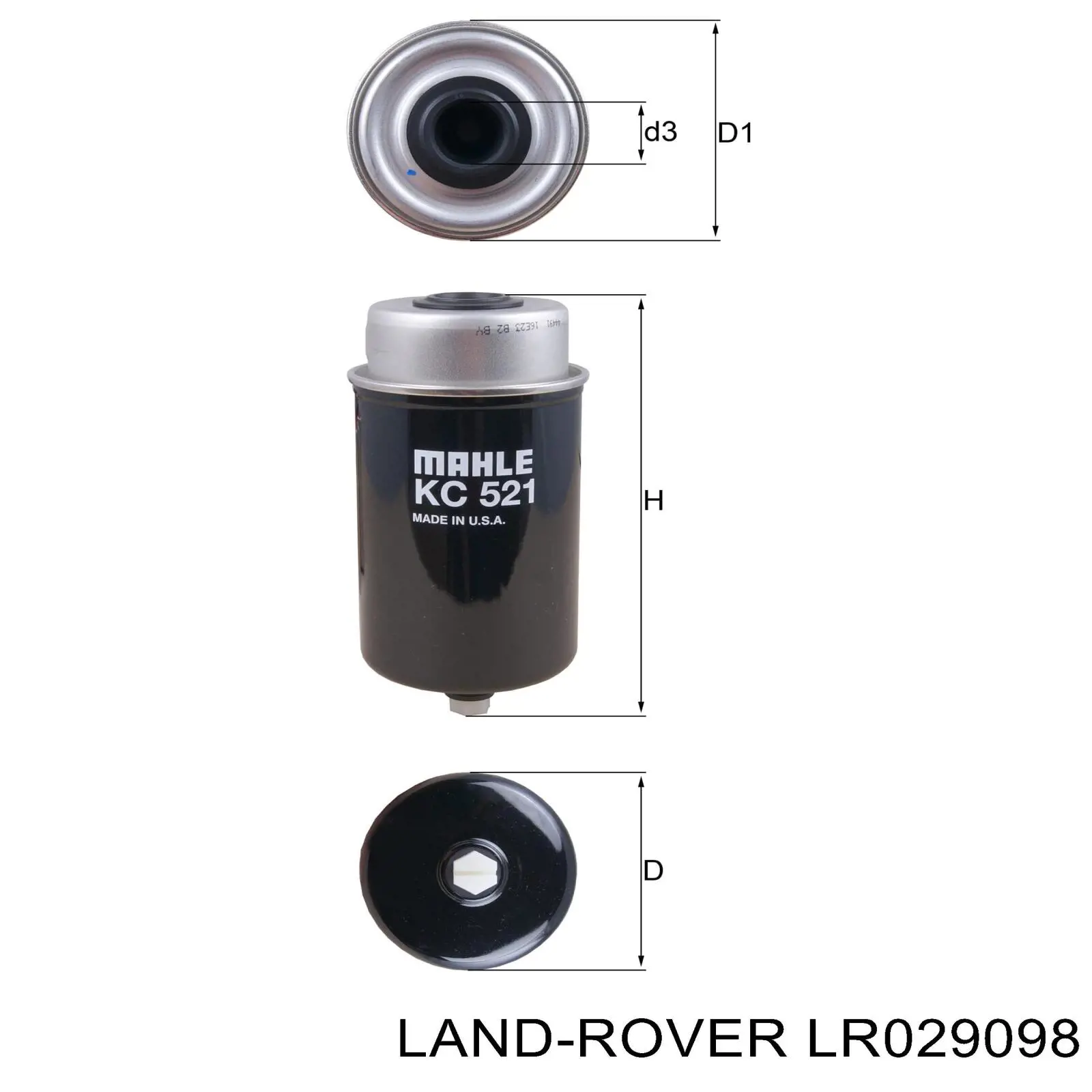 Do koszyka LR029098 Land Rover Filtr paliwa
