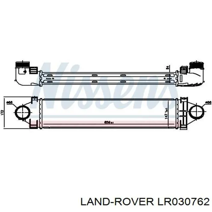 Chłodnica intercoolera Land Rover LR030762 cena, od 89,39 USD