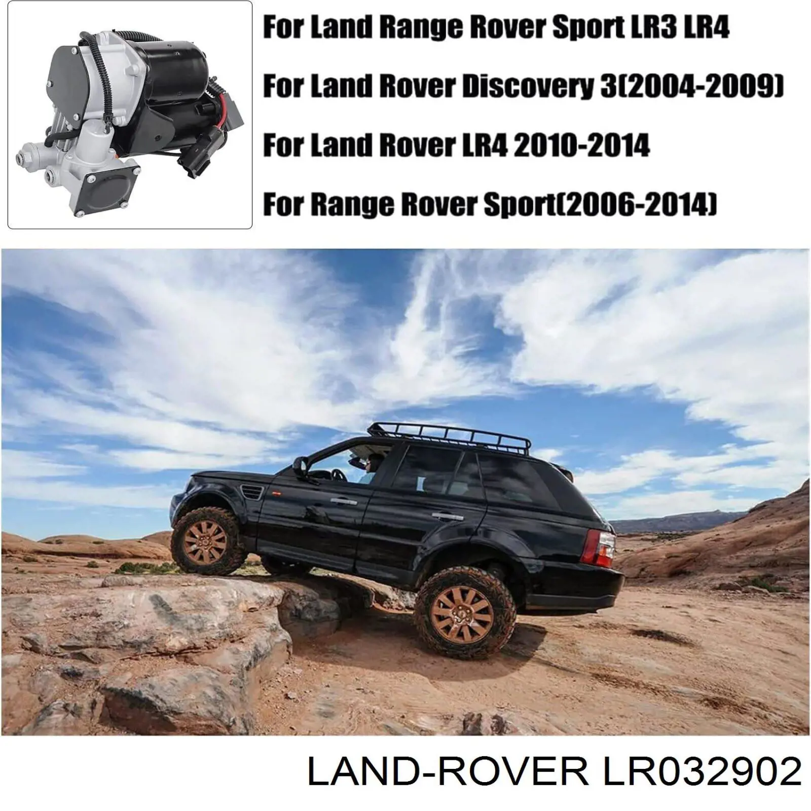 LR032902 Land Rover Kompresor zawieszenia pneumatycznego