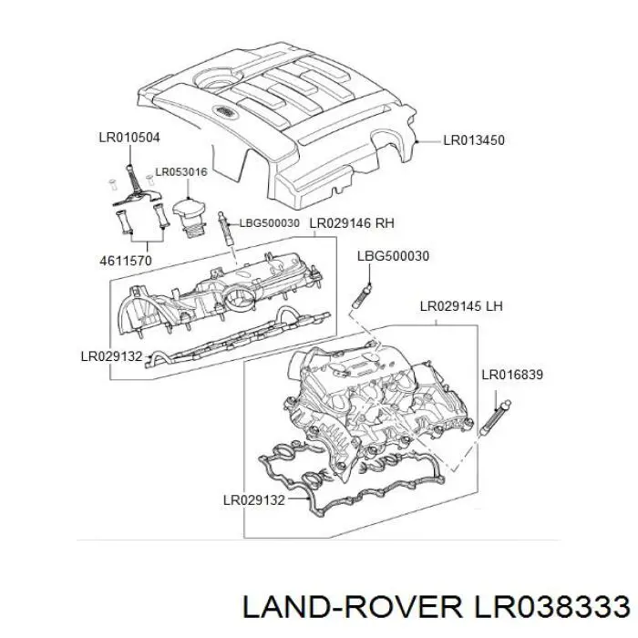 LR038333 Land Rover Uszczelka zaworu recyrkulacji EGR