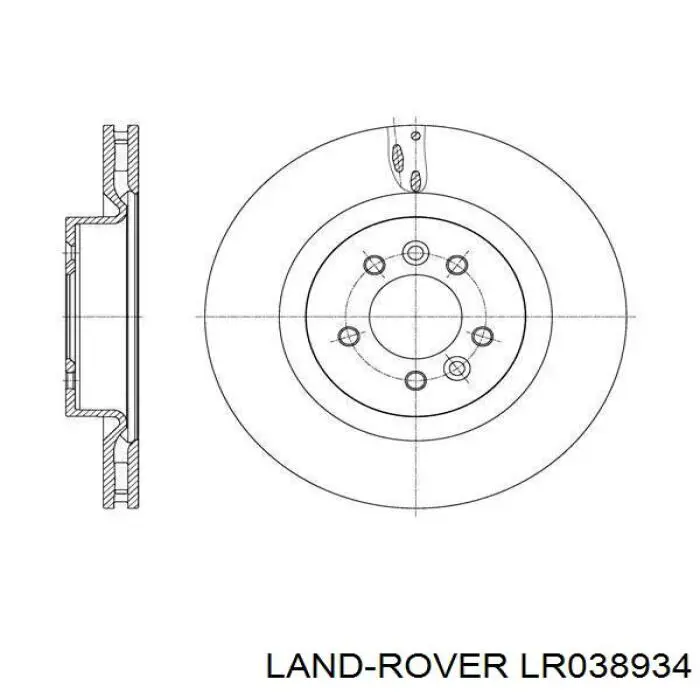 Tarcza hamulcowa przednia Land Rover LR038934 cena, od 93,35 USD