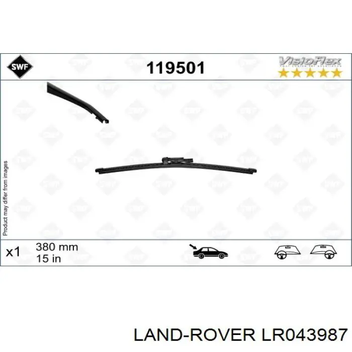 Do koszyka LR043987 Land Rover Pióro wycieraczki szyby tylnej