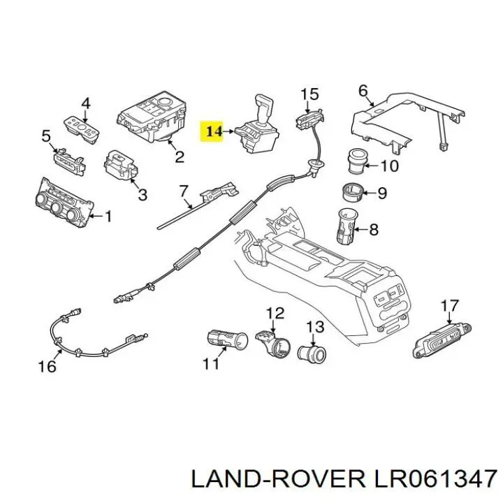 Mechanizm zmiany biegów (cięgno) Land Rover Range Rover SPORT II SUV (L494) (2013 - 2022) cena, od 1224,46 USD