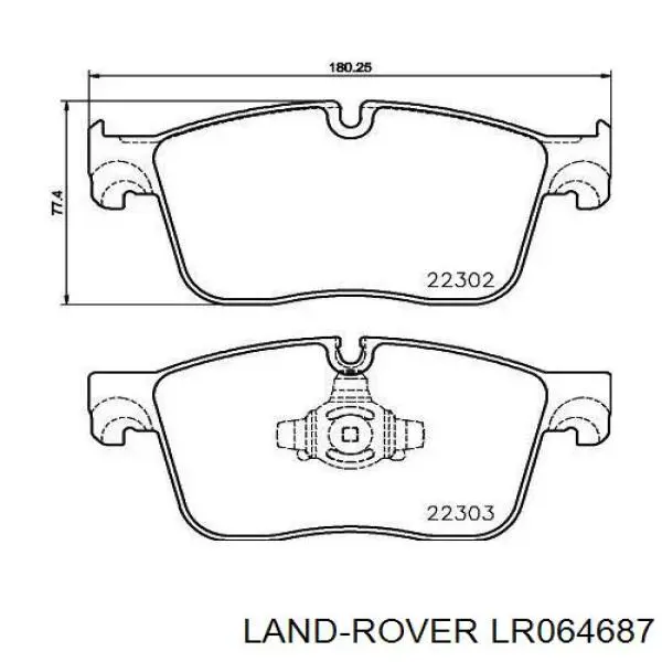 Klocki hamulcowe przednie tarczowe Jaguar J9D1199