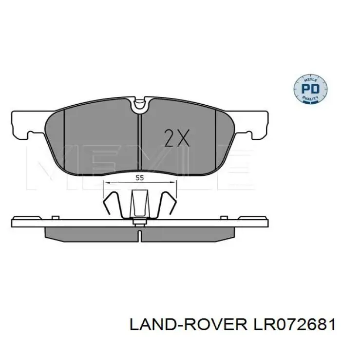Klocki hamulcowe przednie tarczowe Land Rover LR072681 cena, od 57,41 USD