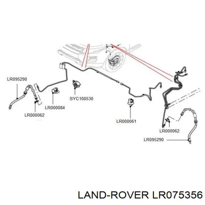 LH7699 Delphi Wąż hamulcowy z przodu po prawy