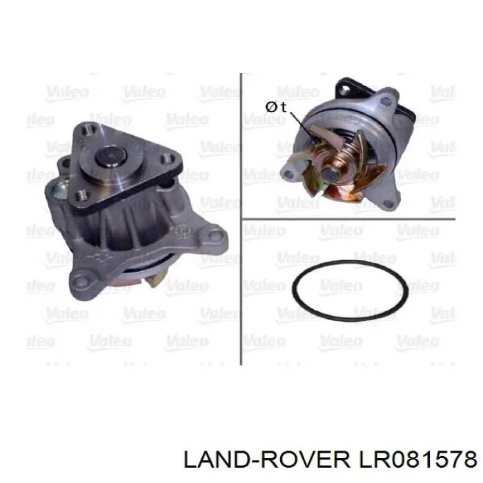 LR081578 Land Rover Pompa chłodząca wodna