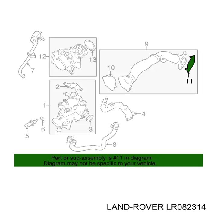Uszczelka kolektora wydechowego Land Rover LR082314 cena, od 15,59 USD