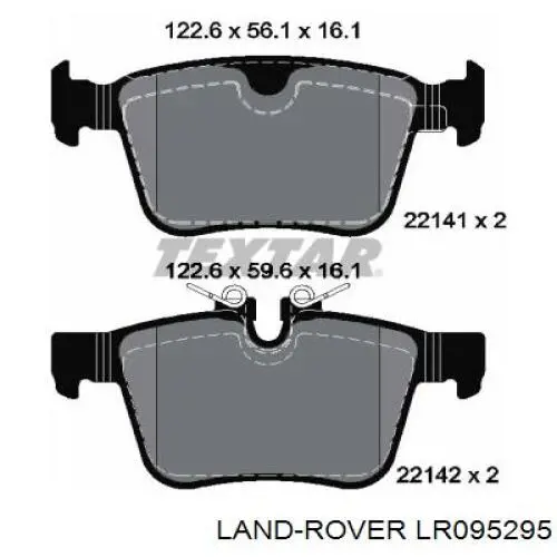 Okładziny (klocki) do hamulców tarczowych tylne Land Rover LR095295 cena, od 31,33 USD