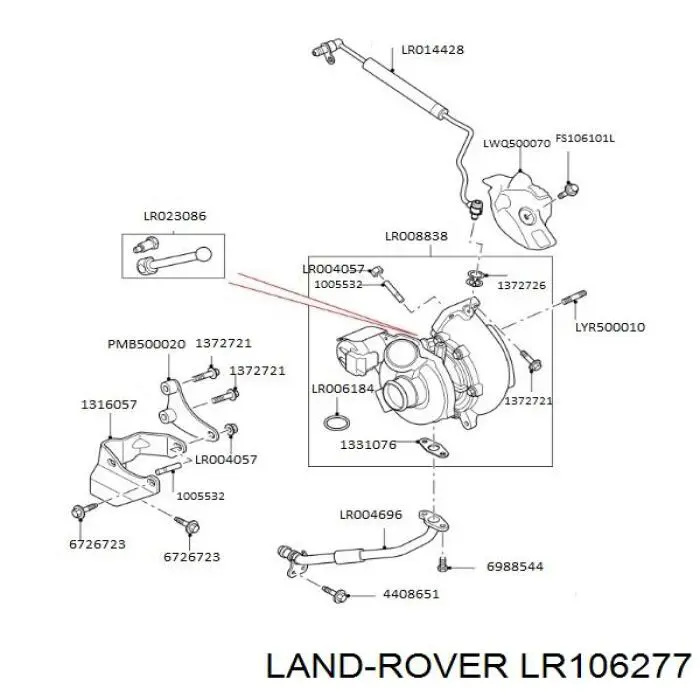 Nakrętka kolektora wydechowego Land Rover LR106277 cena, od 3,35 USD
