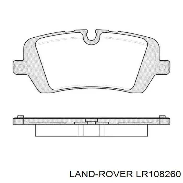 LR108260 Land Rover Okładziny (klocki) do hamulców tarczowych tylne
