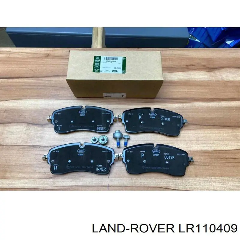 Do koszyka LR110409 Land Rover Klocki hamulcowe przednie tarczowe