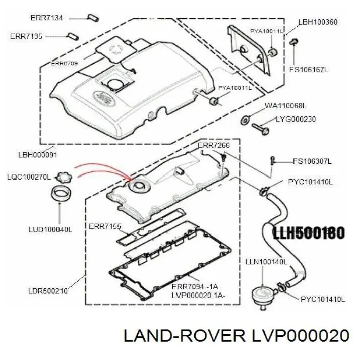 Uszczelka pokrywy zaworowej silnika Land Rover LVP000020 cena, od 25,34 USD
